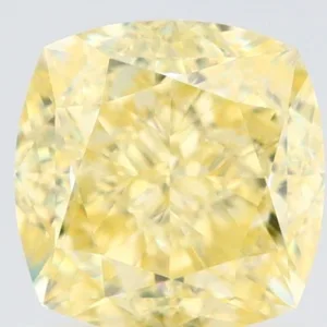 1.5 Carat Cushion Brilliant Fancy Yellow VS1 Natural Diamond