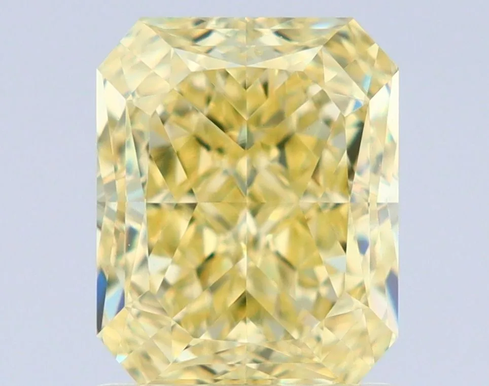 1.5 Carat Radiant Fancy Yellow VS2 Natural Diamond 1 1.5 Carat Radiant Fancy Yellow VS2 Natural Diamond