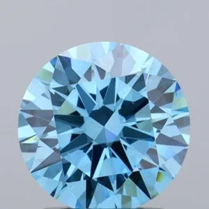 1.5 Carat Round Fancy Vivid Blue VS1 Lab Diamond