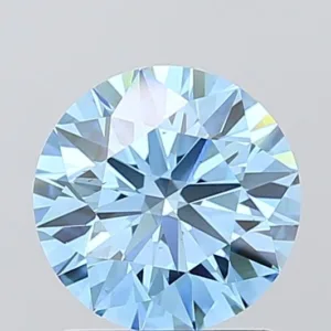 1.5 Carat Round Fancy Vivid Blue VS2 Lab Diamond