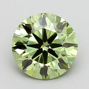 1.5 Carat Round Fancy Vivid Green VS1 Lab Diamond