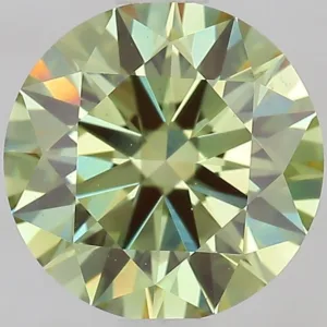 1.5 Carat Round Fancy Vivid Green VS1 Lab Diamond