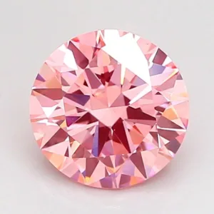 1.5 Carat Round Fancy Vivid Pink VS1 Lab Diamond
