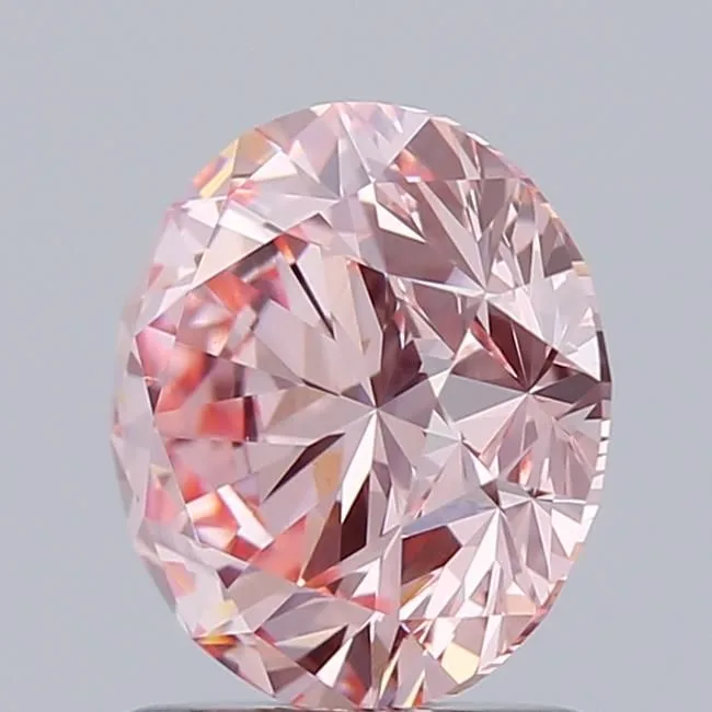 1.5 Carat Round Fancy Vivid Pink VVS2 Lab Diamond 1 1.5 Carat Round Fancy Vivid Pink VVS2 Lab Diamond