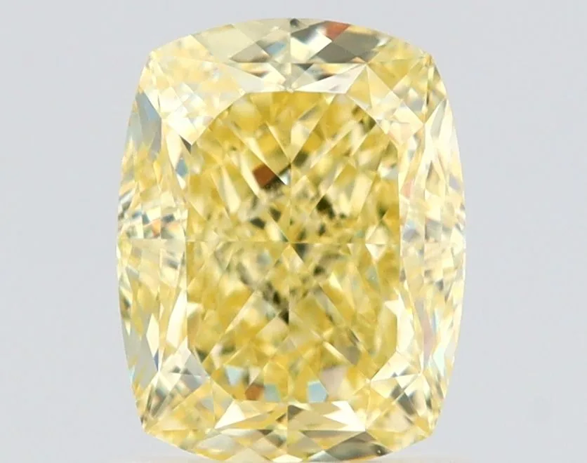 1.51 Carat Cushion Brilliant Fancy Yellow VS1 Natural Diamond 1 1.51 Carat Cushion Brilliant Fancy Yellow VS1 Natural Diamond