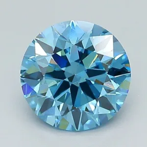 1.51 Carat Round Fancy Vivid Blue VS1 Lab Diamond