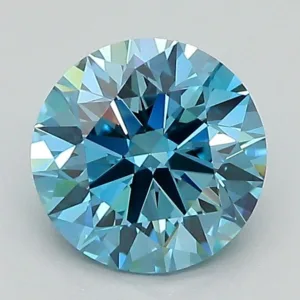 1.51 Carat Round Fancy Vivid Blue VVS2 Lab Diamond