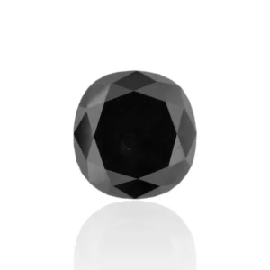 1.52 Carat Cushion Brilliant Fancy Black VVS2 Natural Diamond