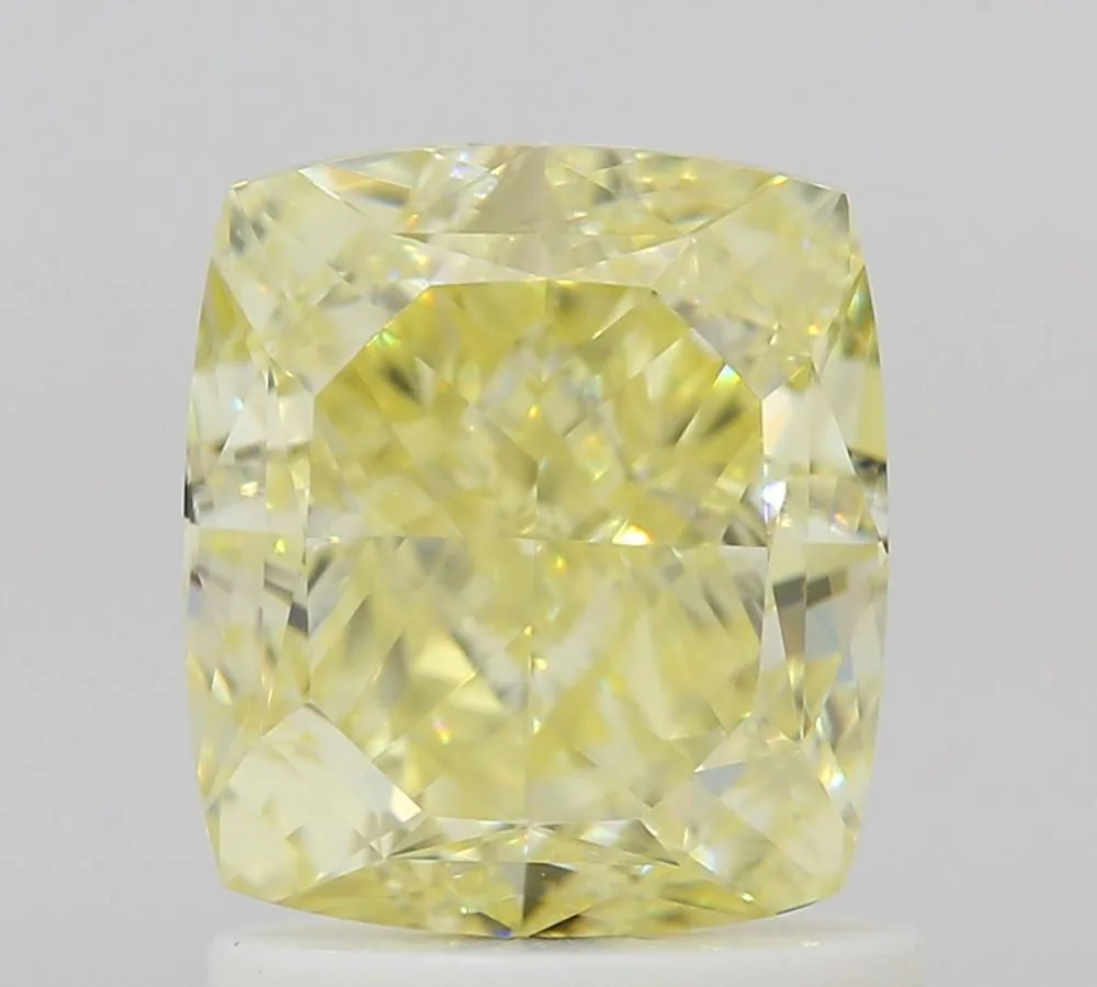 1.52 Carat Cushion Brilliant Fancy Yellow FL Natural Diamond 1 1.52 Carat Cushion Brilliant Fancy Yellow FL Natural Diamond