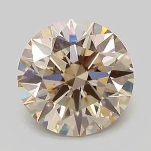 1.52 Carat Round Very Light Brown VVS2 Lab Diamond