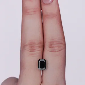 1.53 Carat Emerald Black Natural Diamond