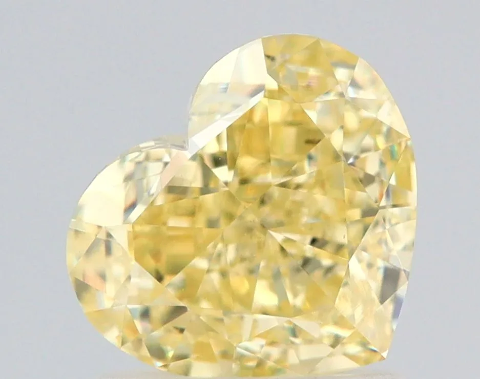 1.53 Carat Heart Fancy Yellow VS1 Natural Diamond 1 1.53 Carat Heart Fancy Yellow VS1 Natural Diamond