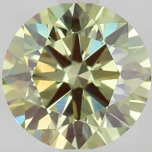 1.53 Carat Round Fancy Vivid Green VVS2 Lab Diamond