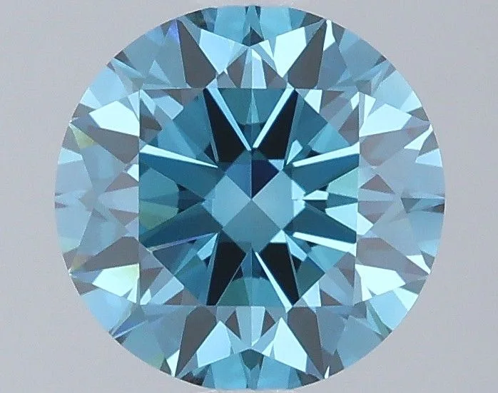 1.55 Carat Round Fancy Vivid Blue VVS2 Lab Diamond 1 1.55 Carat Round Fancy Vivid Blue VVS2 Lab Diamond