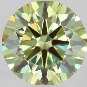 1.56 Carat Round Fancy Vivid Green VVS2 Lab Diamond