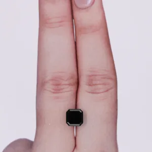 1.59 Carat Square Emerald Fancy Black VVS2 Natural Diamond