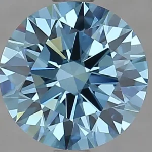 1.6 Carat Round Fancy Vivid Blue VVS2 Lab Diamond