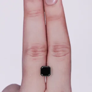 1.62 Carat Square Emerald Fancy Black VVS2 Natural Diamond