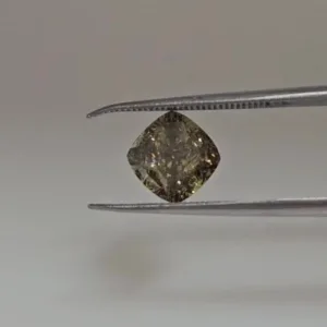 1.63 Carat Cushion Brilliant Fancy Dark Yellow VVS2 Natural Diamond