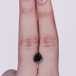 1.64 Carat Pear Fancy Black VVS2 Natural Diamond