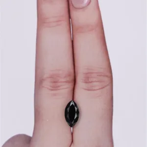 1.66 Carat Marquise Fancy Black VVS2 Natural Diamond