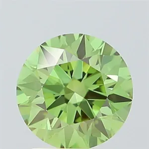 1.69 Carat Round Fancy Vivid Green VS2 Lab Diamond