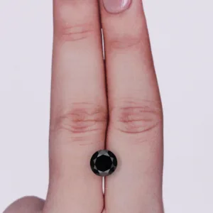 1.7 Carat Round Fancy Black VVS2 Natural Diamond