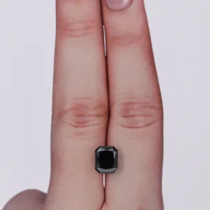 1.77 Carat Radiant Black Natural Diamond