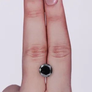 1.77 Carat Round Fancy Black VVS2 Natural Diamond
