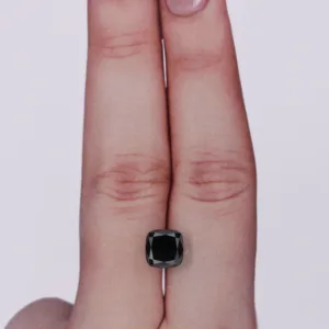 1.78 Carat Cushion Modified Black Natural Diamond