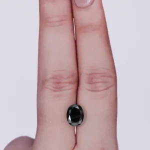 1.8 Carat Oval Fancy Black VVS2 Natural Diamond
