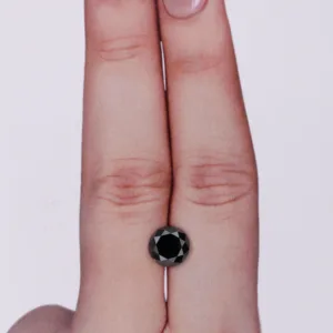 1.86 Carat Round Fancy Black VVS2 Natural Diamond