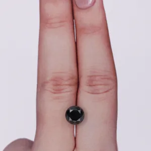1.94 Carat Round Fancy Black VVS2 Natural Diamond