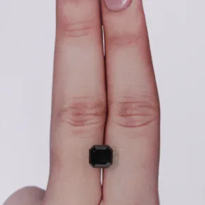 1.98 Carat Asscher Black Natural Diamond