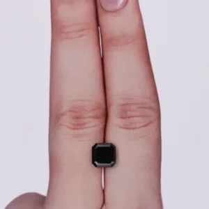 1.99 Carat Square Emerald Fancy Black VVS2 Natural Diamond