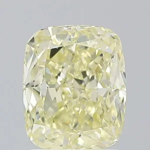 2 Carat Cushion Modified Fancy Light Yellow VS1 Natural Diamond