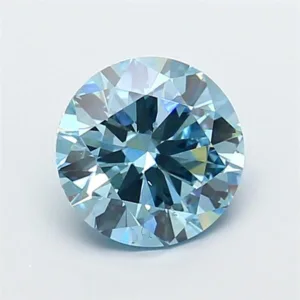 2 Carat Round Fancy Vivid Blue SI1 Lab Diamond