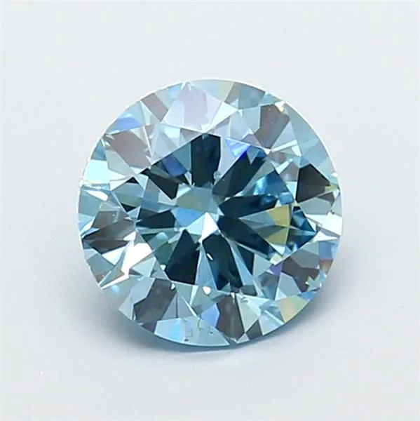 2 Carat Round Fancy Vivid Blue SI1 Lab Diamond 1 2 Carat Round Fancy Vivid Blue SI1 Lab Diamond