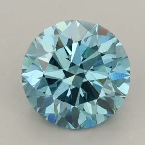 2 Carat Round Fancy Vivid Blue VS2 Lab Diamond