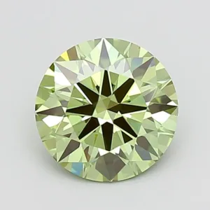 2 Carat Round Fancy Vivid Green VS1 Lab Diamond
