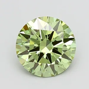 2 Carat Round Fancy Vivid Green VVS2 Lab Diamond