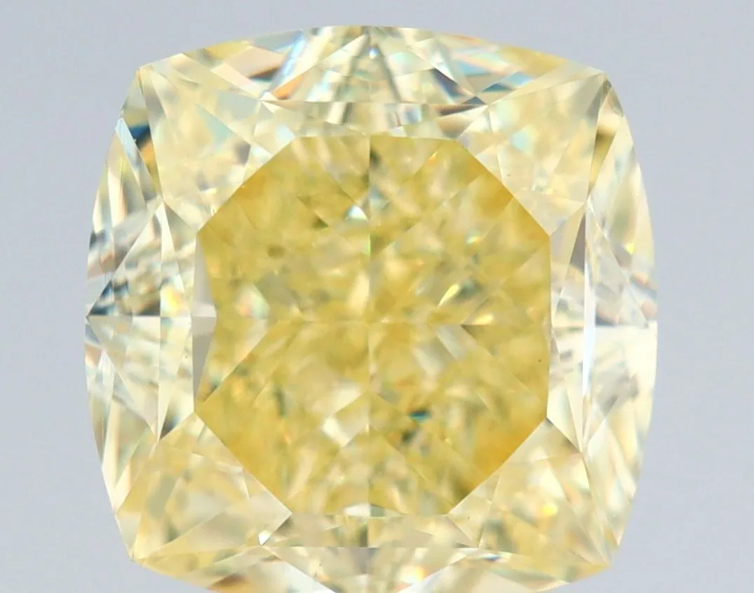 2.01 Carat Cushion Brilliant Fancy Yellow VS2 Natural Diamond 1 2.01 Carat Cushion Brilliant Fancy Yellow VS2 Natural Diamond