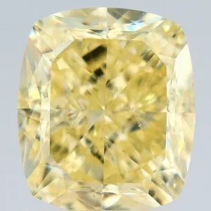 2.01 Carat Cushion Brilliant Fancy Yellow VVS2 Natural Diamond