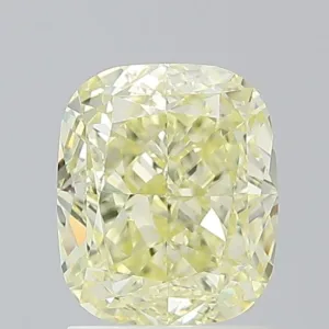 2.01 Carat Cushion Modified Fancy Light Yellow VS1 Natural Diamond