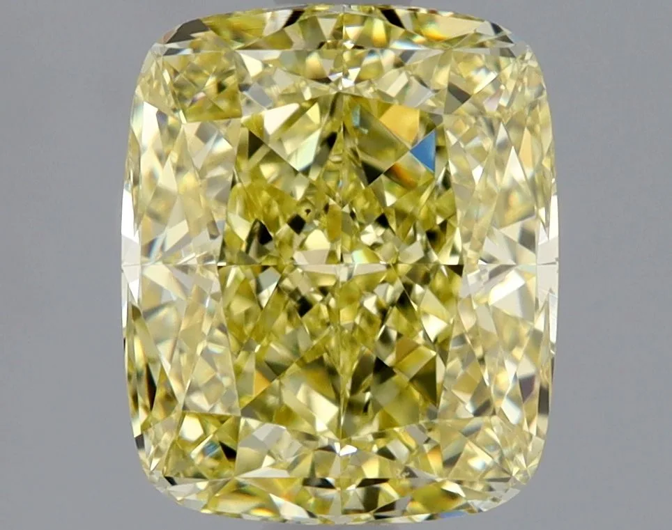 2.01 Carat Cushion Modified Fancy Yellow SI1 Natural Diamond 1 2.01 Carat Cushion Modified Fancy Yellow SI1 Natural Diamond