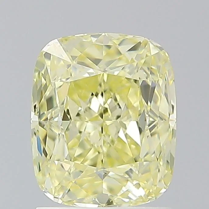 2.01 Carat Cushion Modified Fancy Yellow VS1 Natural Diamond 1 2.01 Carat Cushion Modified Fancy Yellow VS1 Natural Diamond