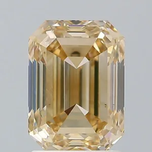2.01 Carat Emerald Fancy Yellow Brown VS2 Natural Diamond