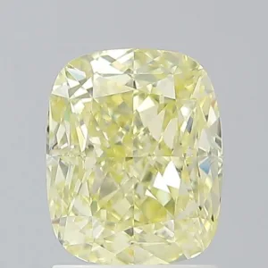 2.02 Carat Cushion Modified Fancy Yellow VS1 Natural Diamond