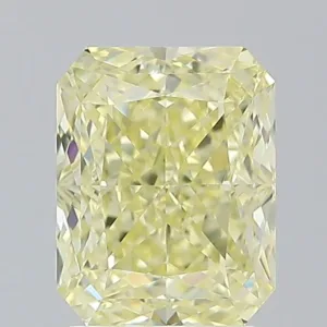 2.02 Carat Radiant Fancy Light Yellow VS1 Natural Diamond