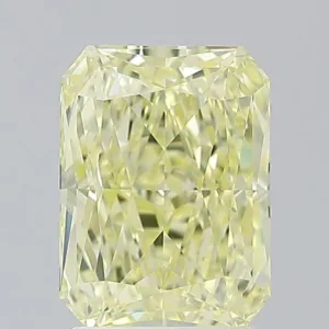 2.03 Carat Radiant Fancy Yellow VVS2 Natural Diamond